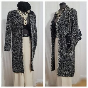 Tweed Sweater Coat /M